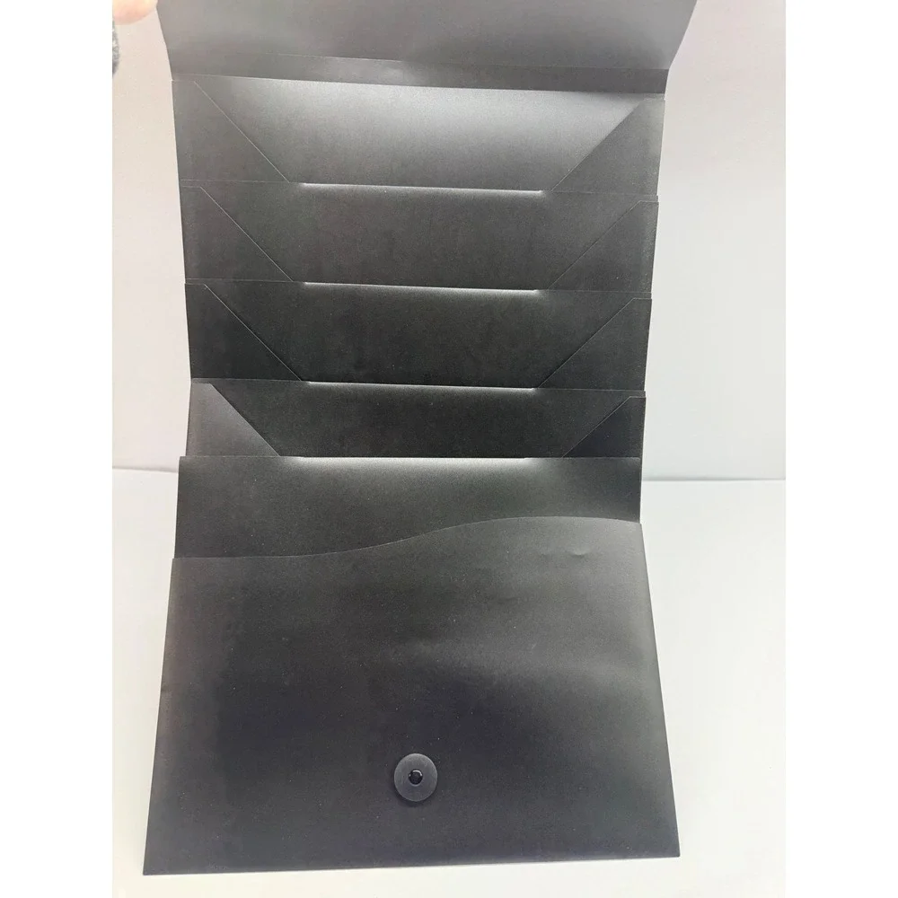 Avery Slide & View Expanding File 6 Pocket Black Document Organizer 73500